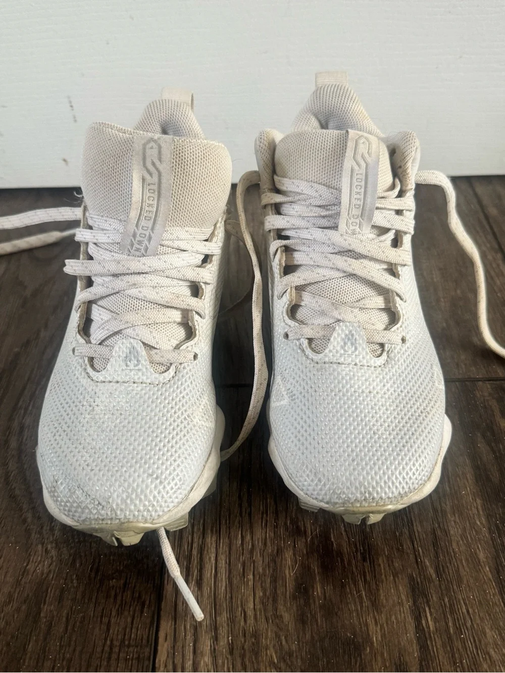 Under Armour White Kids' Cleats - Mesh Athletic Sneakers - Picture 3 of 4
